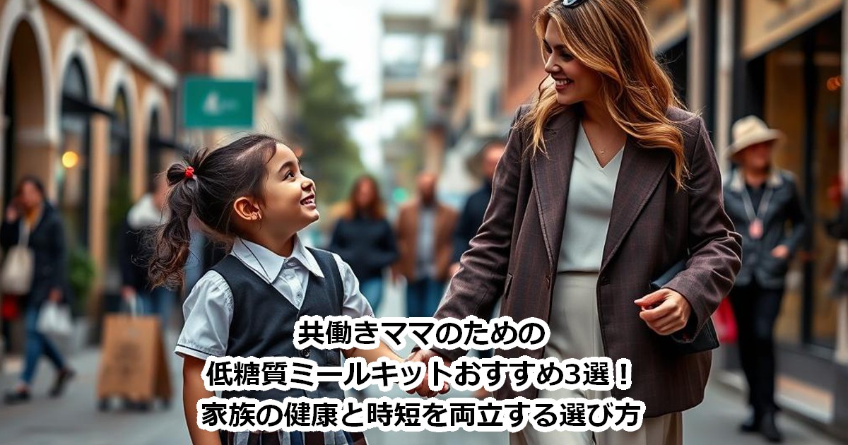 共働きママのための低糖質ミールキットおすすめ3選！家族の健康と時短を両立する選び方