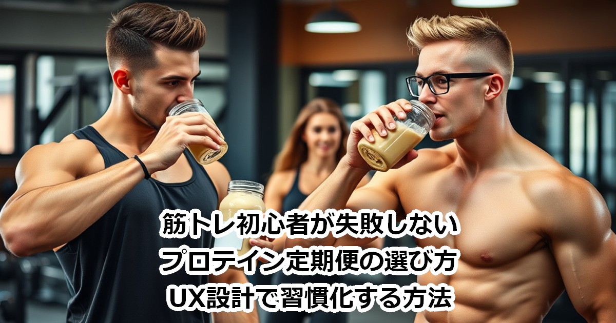 筋トレ初心者が失敗しないプロテイン定期便の選び方|UX設計で習慣化する方法