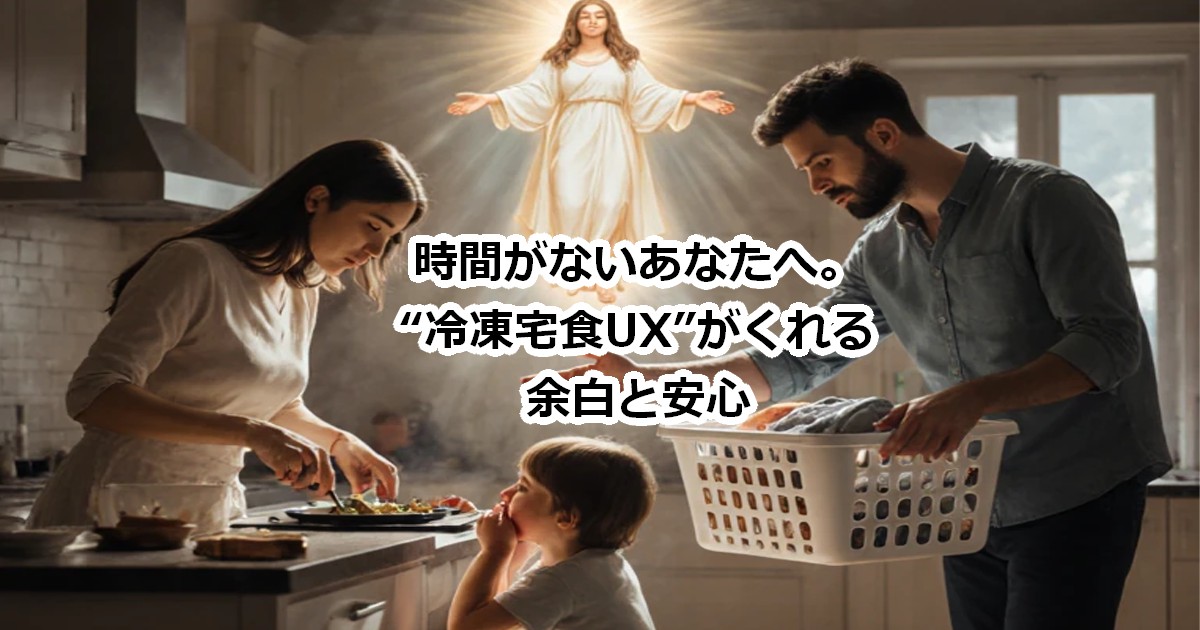 時間がないあなたへ。“冷凍宅食UX”がくれる余白と安心