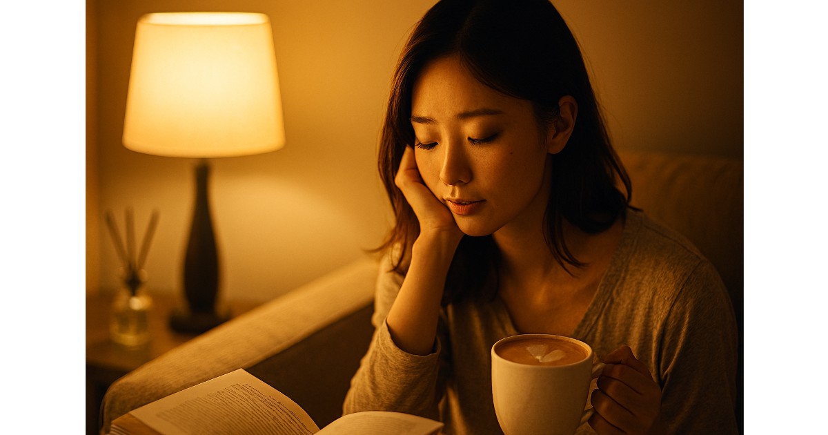 ラテと読書と感情設計|夜に“ほどく時間”をつくる方法