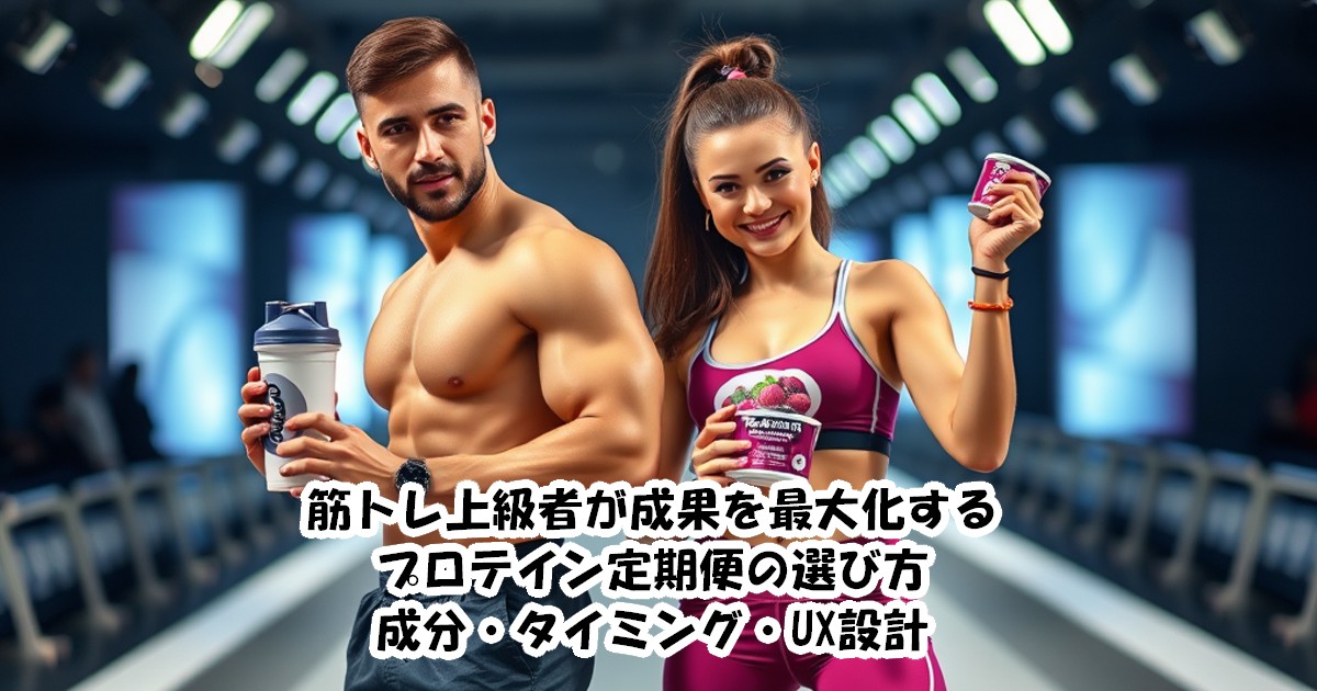 筋トレ上級者が成果を最大化するプロテイン定期便の選び方|成分・タイミング・UX設計