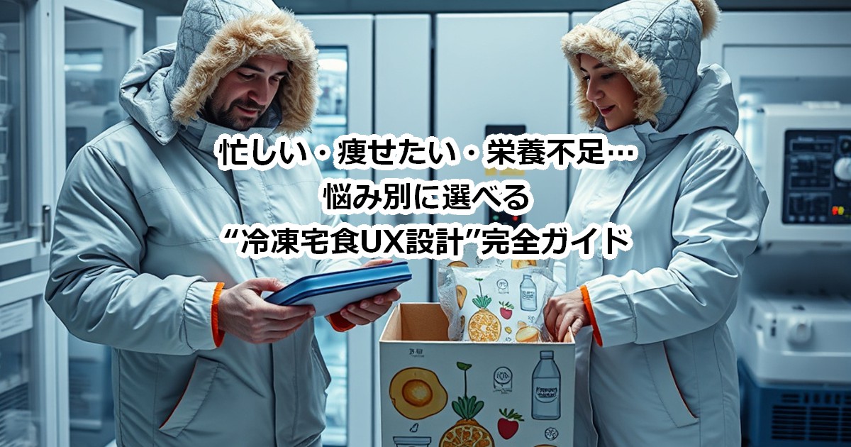 忙しい・痩せたい・栄養不足…悩み別に選べる“冷凍宅食UX設計”完全ガイド