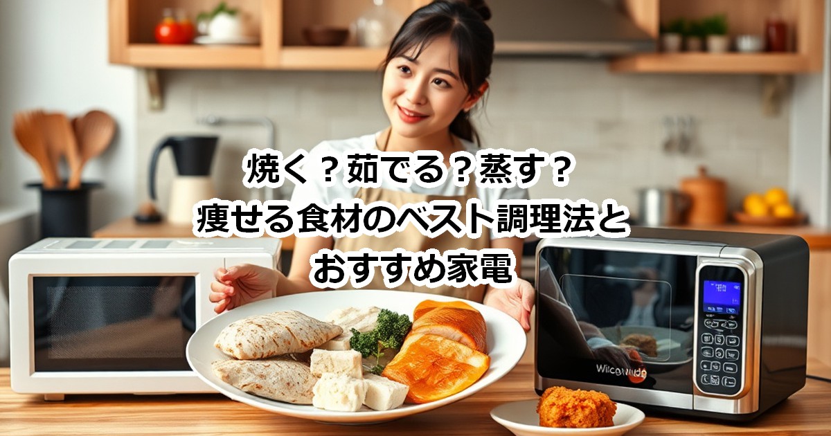 焼く?茹でる?蒸す?痩せる食材のベスト調理法とおすすめ家電