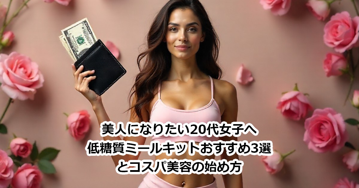 美人になりたい20代女子へ｜低糖質ミールキットおすすめ3選とコスパ美容の始め方