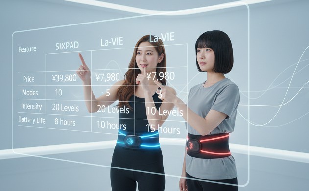 基本スペックを整理して比較する_SIXPAD vs La-VIE_EMS腹筋ベルト