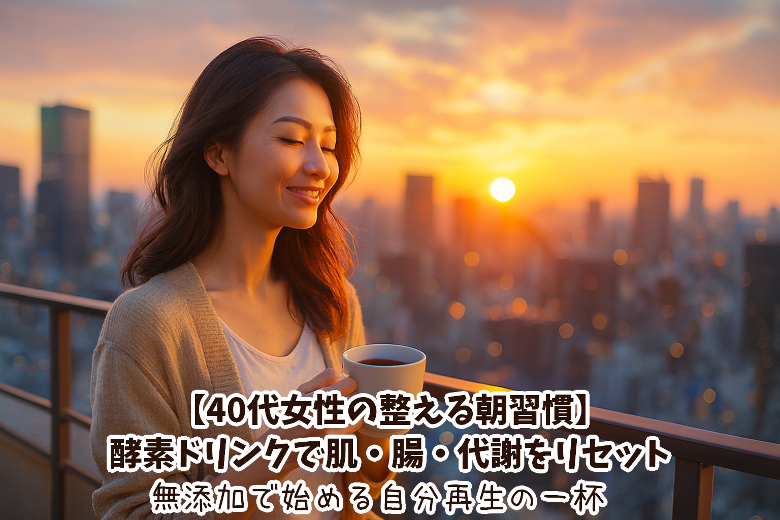 【40代女性の整える朝習慣】酵素ドリンクで肌・腸・代謝をリセット|無添加で始める自分再生の一杯