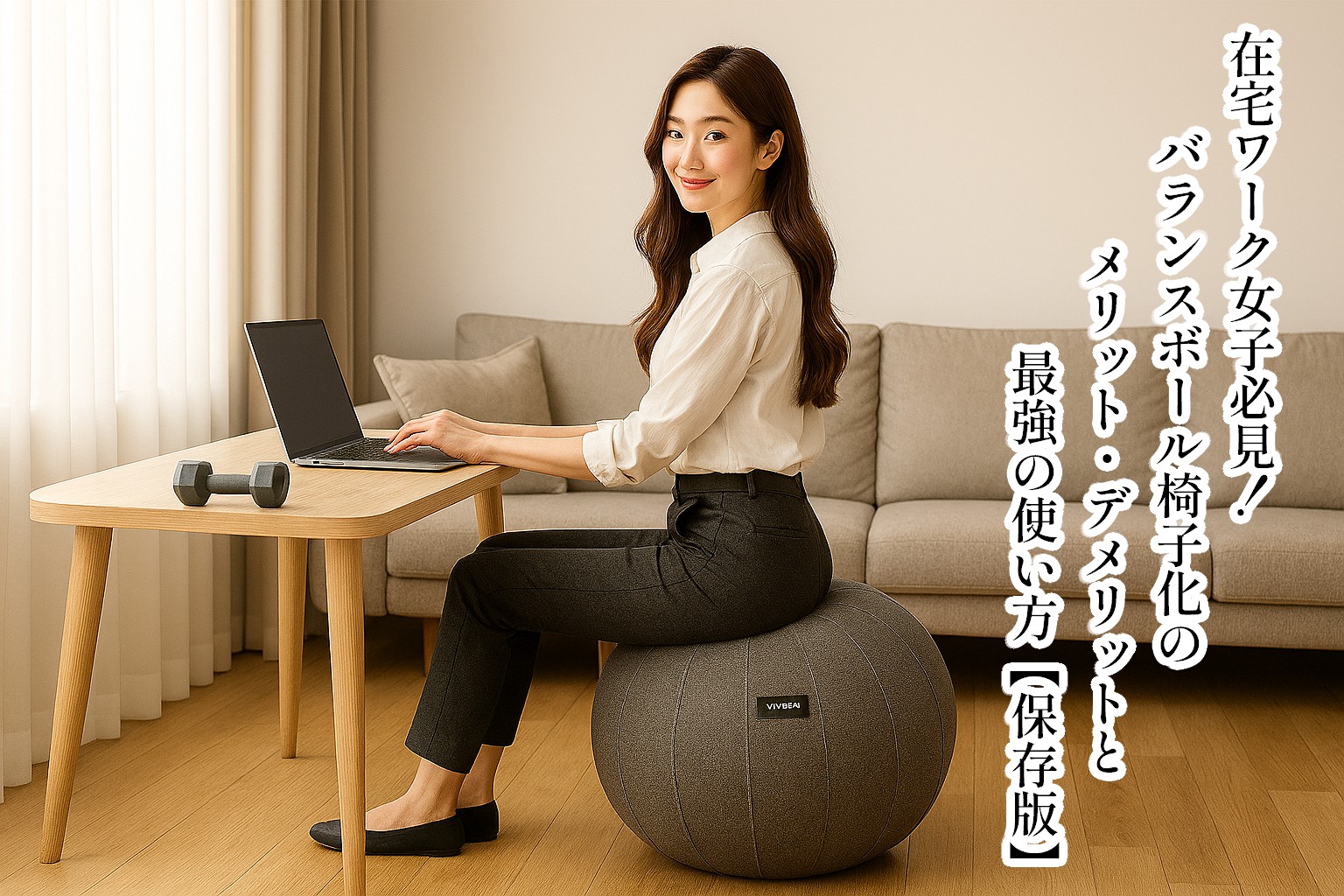 在宅ワーク女子必見!バランスボール椅子化のメリット・デメリットと最強の使い方【保存版】