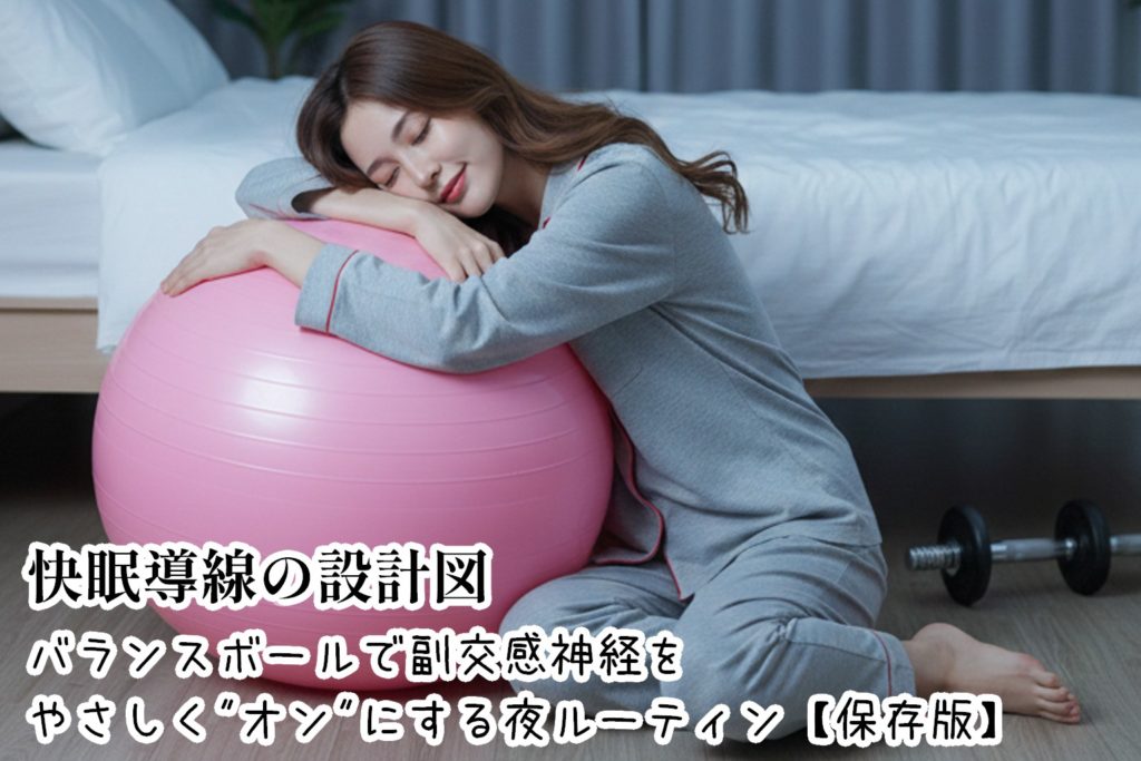 快眠導線の設計図|バランスボールで副交感神経をやさしく“オン”にする夜ルーティン【保存版】