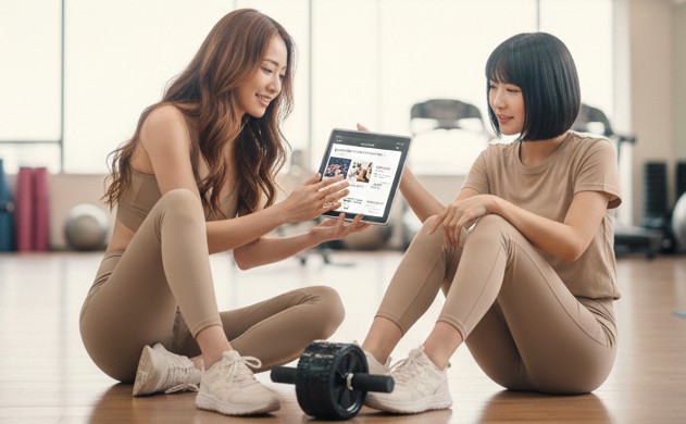 「関連リンク(内部リンク戦略)」
→ あいみがタブレットを持ち、美羽に関連する記事一覧を見せている構図。ローラーも画面内に置く。