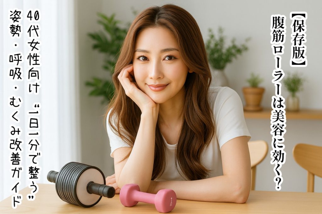 【保存版】腹筋ローラーは美容に効く?40代女性向け“1日1分で整う”姿勢・呼吸・むくみ改善ガイド