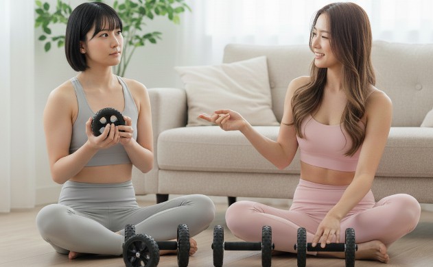 「あなたに合う1台の見つけ方」
→ 美羽がローラーを手に取り、あいみが優しくアドバイスする構図。