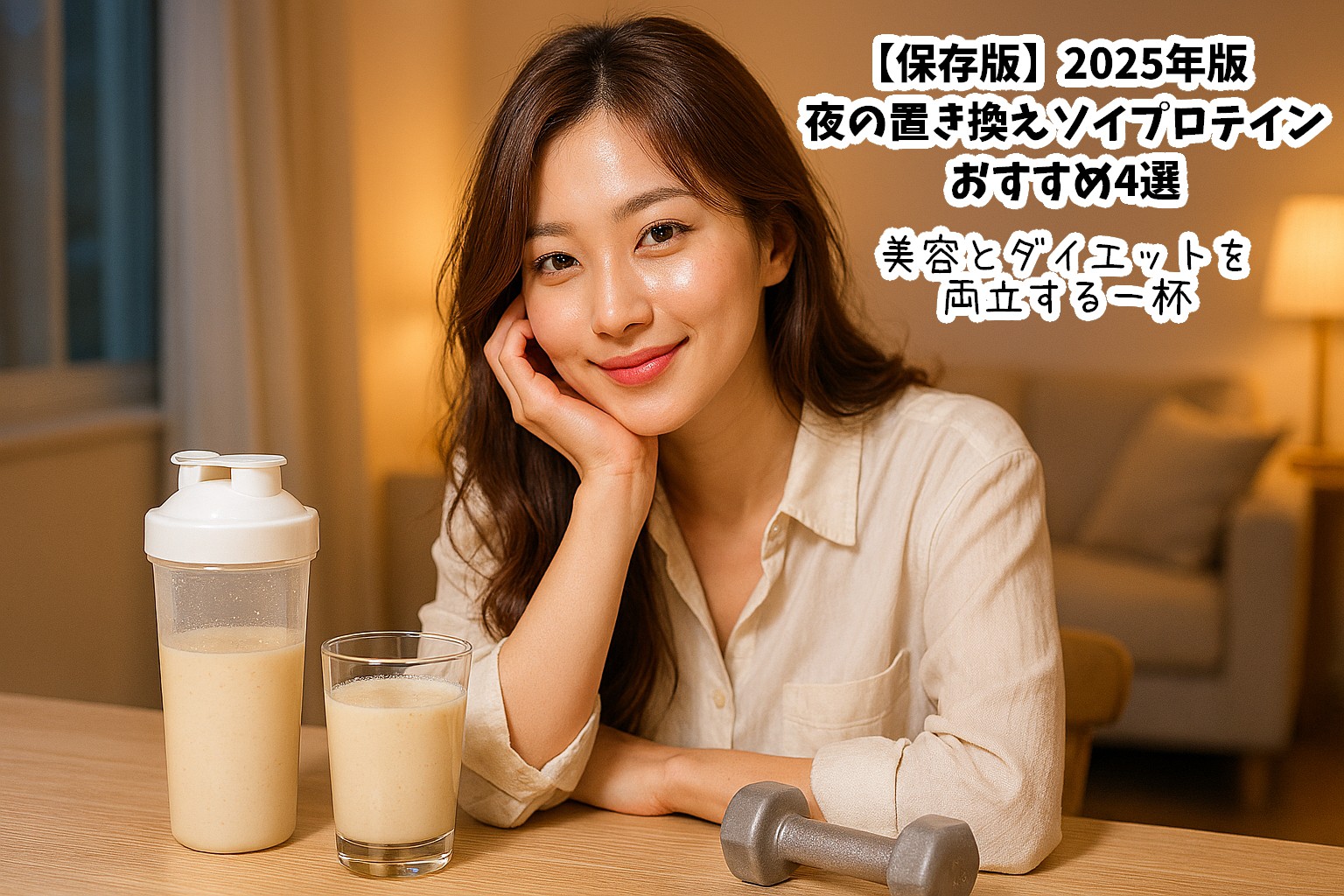 【保存版】2025年版・夜の置き換えソイプロテインおすすめ4選|美容とダイエットを両立する一杯
