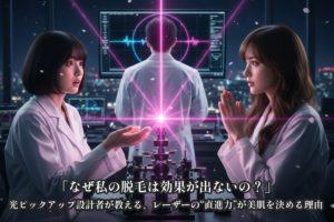 「なぜ私の脱毛は効果が出ないの？」光ピックアップ設計者が教える、レーザーの“直進力”が美肌を決める理由